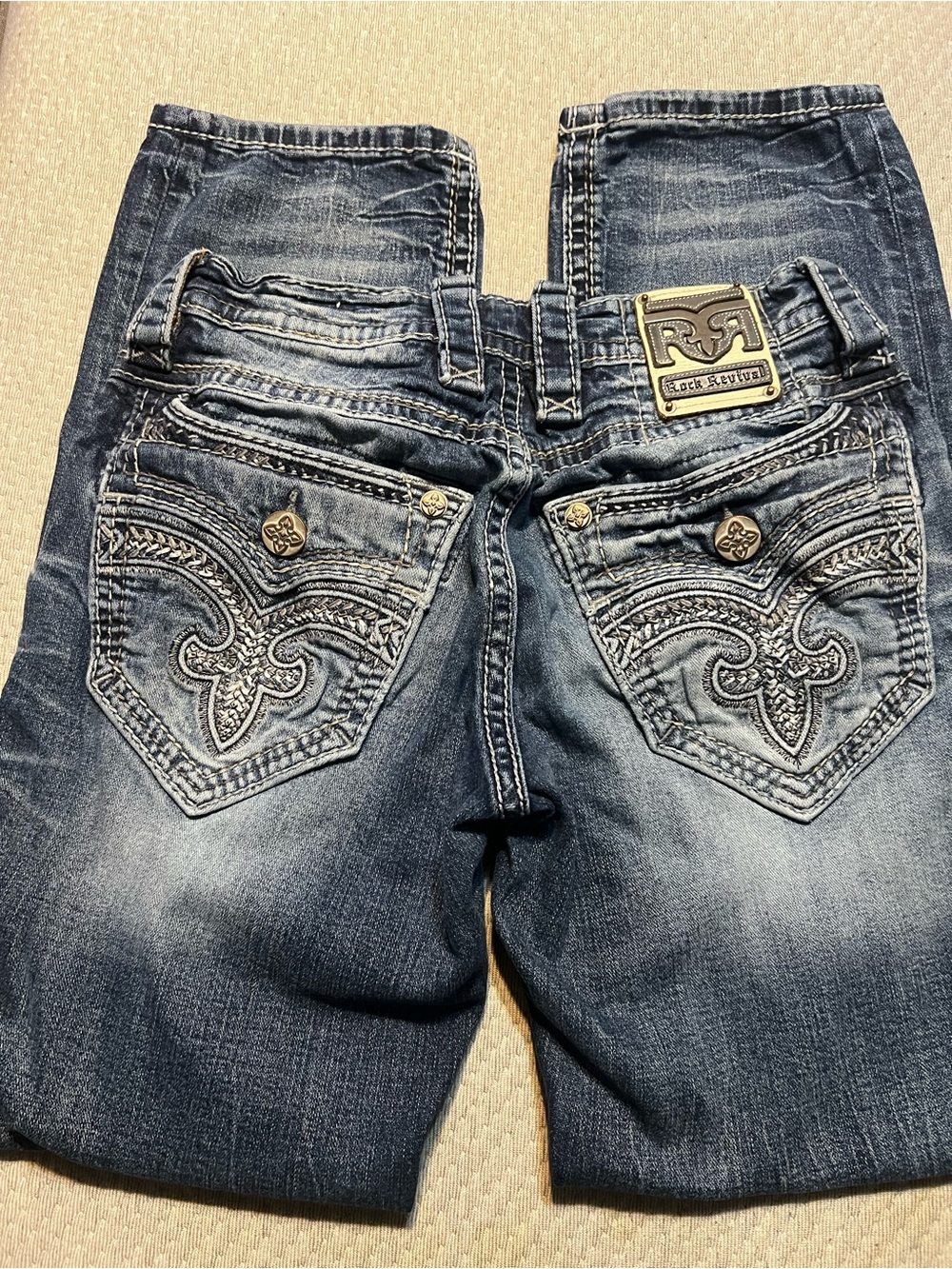 Rock Revival Men’s Dark Blue Jeans